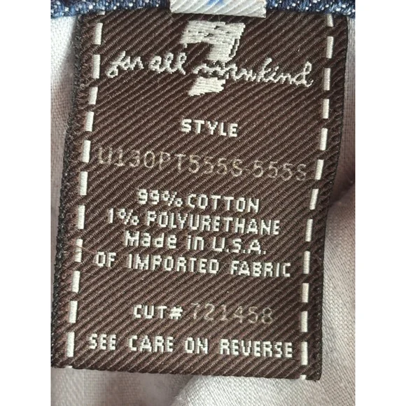 7 For All Mankind Women’s Size 28 The Lexie Petite Blue Medium Wash Flare Jeans - Picture 12 of 15